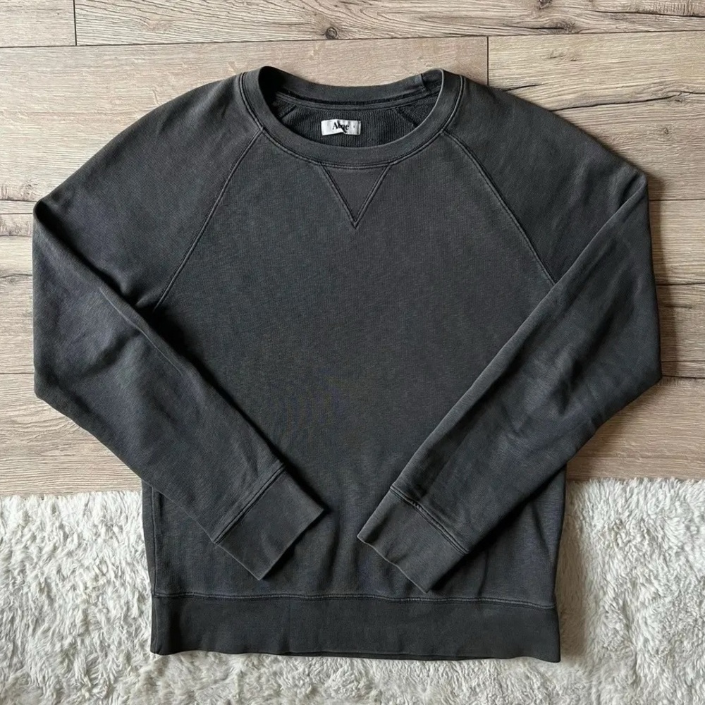 Acne Charcoal Gray Oversized Crewneck